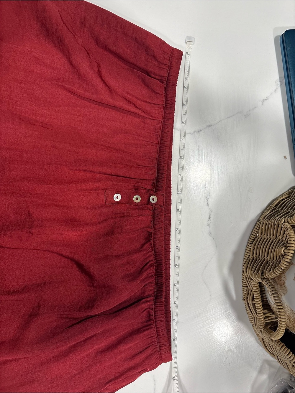 Soma Wide-Leg Lace Hem Pants with lace in Burgundy festival goth fairy casual - Picture 2 of 6